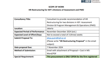 HR Restructuring for IIEF’s Divisions of Assessment and PMO