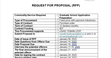 Request For Proposal Teman LPDP IIEF